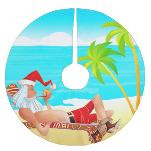 Jupon De Sapin En Polyester Brossé vacances santa claus