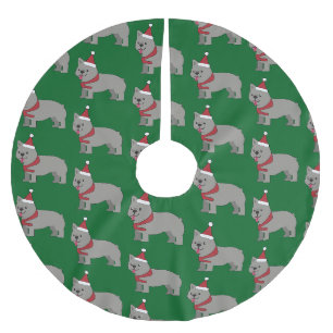 Jupon De Sapin En Polyester Brossé Vacances Santa Paws