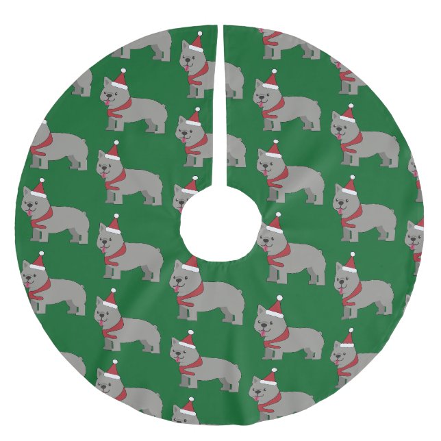 Jupon De Sapin En Polyester Brossé Vacances Santa Paws (Devant)