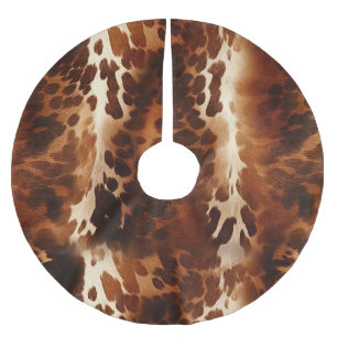 Jupon De Sapin En Polyester Brossé Vache blanche Brown