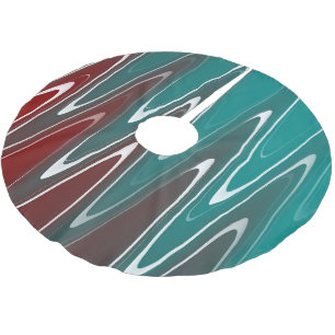 Jupon De Sapin En Polyester Brossé Vagues en blanc