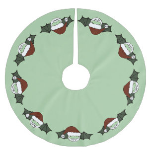 Jupon De Sapin En Polyester Brossé Vampire Père Noël Bat