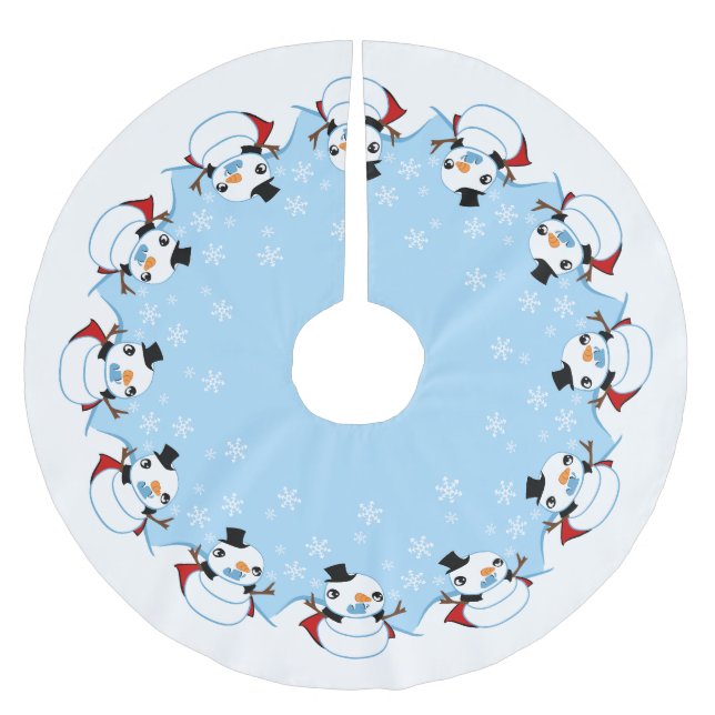 Jupon De Sapin En Polyester Brossé Vampire Snowman (Devant)