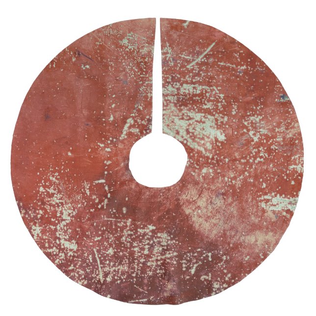 Jupon De Sapin En Polyester Brossé Vieux Cuivre : Vive Texture Métal. (Devant)