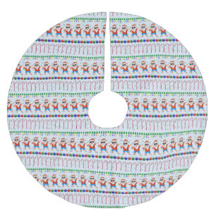 Jupon De Sapin En Polyester Brossé Vilain Noël Dabbing Père Noël