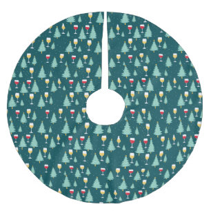 Jupon De Sapin En Polyester Brossé Vin de Noël