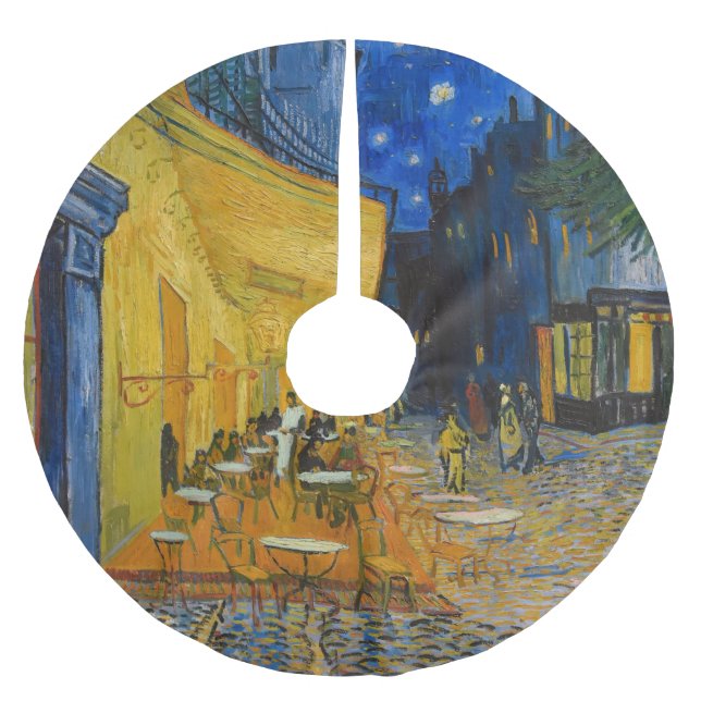 Jupon De Sapin En Polyester Brossé Vincent van Gogh - Café Terrasse en soirée (Devant)