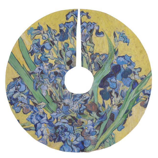 Jupon De Sapin En Polyester Brossé Vincent van Gogh - Vase avec Irises (Devant)