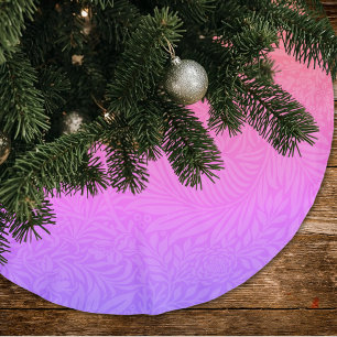 Jupon De Sapin En Polyester Brossé Vintage arc-en-ciel Ombre motif floral