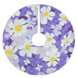Jupon De Sapin En Polyester Brossé Vintage coloré : Motif Fleur sans couture