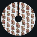Jupon De Sapin En Polyester Brossé Vintage Père Noël traditionnel Motif de Noël<br><div class="desc">Jupe d'arbre avec une image de style vintage avec le Père Noël classique assis dans un fauteuil à l'ancienne. Joli design traditionnel de Noël.</div>