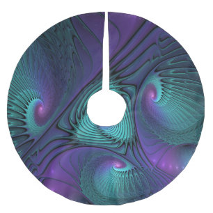 Jupon De Sapin En Polyester Brossé Violet rencontre l'art fractal abstrait moderne tu