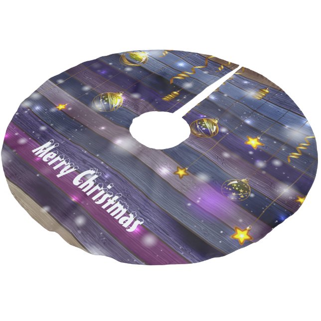 Jupon De Sapin En Polyester Brossé Violet vintage (Angle)