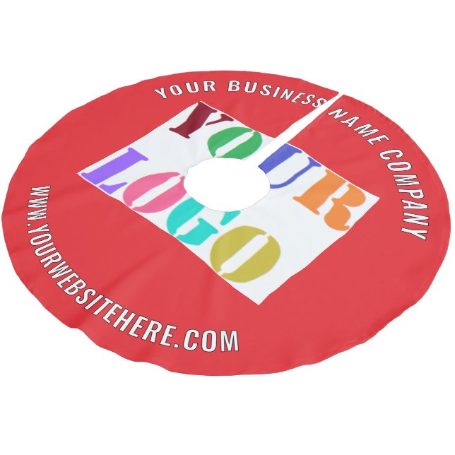 Jupon De Sapin En Polyester Brossé Votre logo Entreprise Texte personnalisé Arbre de  (Angle)