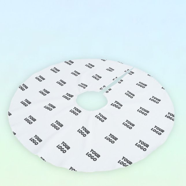 Jupon De Sapin En Polyester Brossé Votre logo | Remplacement simple d'un logo répétit (Créateur téléchargé)