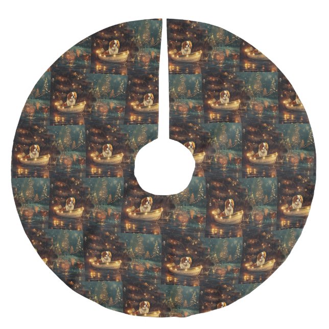 Jupon De Sapin En Polyester Brossé Voyage festif de Noël japonais Chin (Devant)