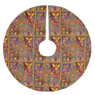 Jupon De Sapin En Polyester Brossé Voyage tribal maya mexicain de Boho d'art d'Oaxaca