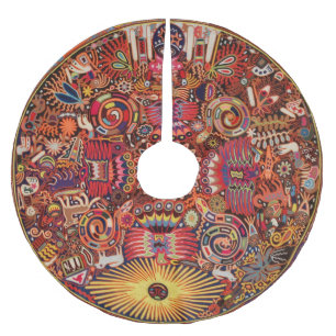 Jupon De Sapin En Polyester Brossé Voyage tribal maya mexicain de Boho d'art d'Oaxaca