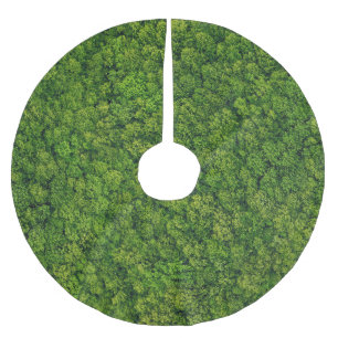 Jupon De Sapin En Polyester Brossé Vue aérienne sur la forêt, vue supérieure, espace