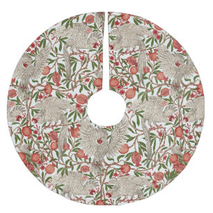 Jupon De Sapin En Polyester Brossé Walter Crane Cacatoès blanc Grenade rouge Art