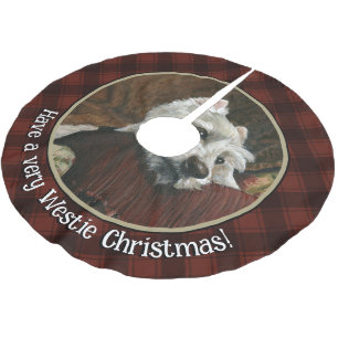 Jupon De Sapin En Polyester Brossé Westie sur canapé