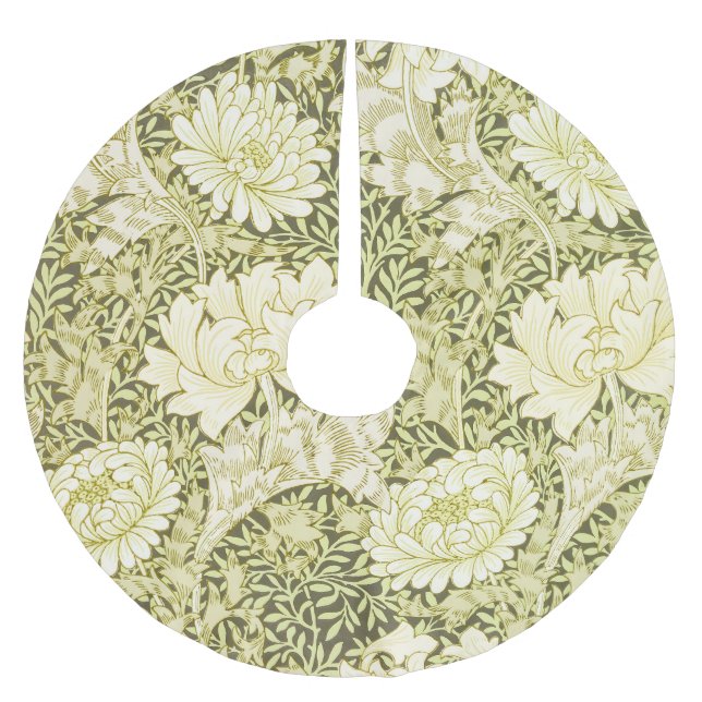 Jupon De Sapin En Polyester Brossé William Morris Chrysanthemum Motif floral (Devant)