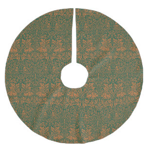 Jupon De Sapin En Polyester Brossé William Morris Frère Lapin Ambre Noir Motif