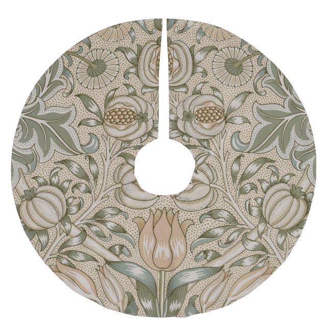 Jupon De Sapin En Polyester Brossé William Morris Lily and Pomegranate Flower Pattern (Devant)