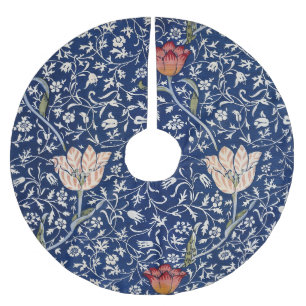 Jupon De Sapin En Polyester Brossé William Morris Medway Tulipe Bleue Florale Art