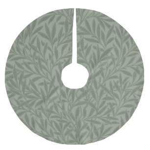 Jupon De Sapin En Polyester Brossé William Morris Motif Saule Antique Vert Sauge