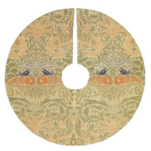 Jupon De Sapin En Polyester Brossé William Morris Paon Dragon Arts et Métiers Vintage