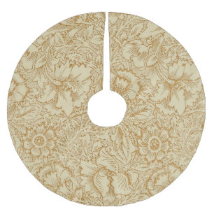 Jupon De Sapin En Polyester Brossé William Morris Papier peint floral Poppy