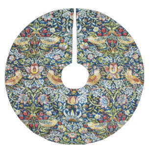 Jupon De Sapin En Polyester Brossé William Morris Strawberry Thief Oiseau Floral