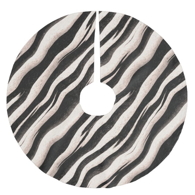 Jupon De Sapin En Polyester Brossé Zebra raye une texture transparente + vos idées (Devant)