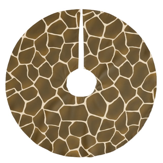 Jupon De Sapin En Polyester Brossé Zones de girafe Sauvage Safari Style peau animale (Devant)