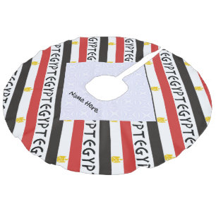 Jupon De Sapin Imitation Lin Egypte Drapeau Égyptien Personnalisé avec Nom