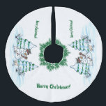 Jupon De Sapin Imitation Lin Joyeux Noël ! Snowman avec chat et chiot<br><div class="desc">Joyeux Noël ! Snowman avec chat et chiot - petit chien ~~~ dessin au crayon de couleur par Krisi ArtKSZP ~~~ Catégorie du magasin >>> Joyeux Noël pour enfants >>>> Snowman avec chat et chiot</div>