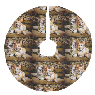 Jupon De Sapin Imitation Lin Jupe d'arbre de Noël de corgi de Gallois