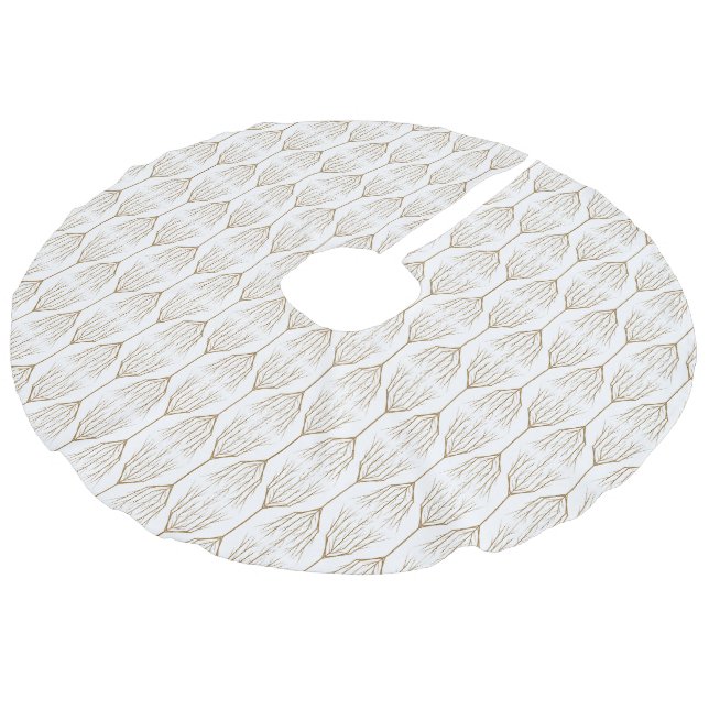 Jupon De Sapin Imitation Lin Jupe d'arbre d'hiver (Angle)