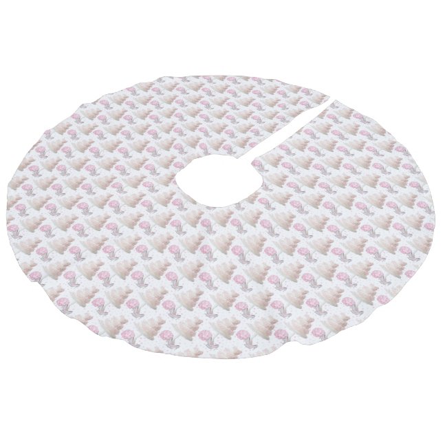 Jupon De Sapin Imitation Lin Jupe mariage Cake Tree (Angle)