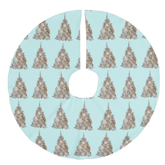 Jupon De Sapin Imitation Lin Jupe Sea Shell Tree (Devant)