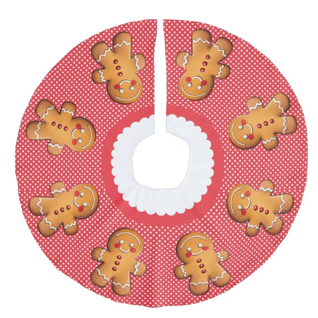 Jupon De Sapin Imitation Lin Monogramme de pain d'épices doux (Devant)