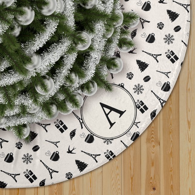 Jupon De Sapin Imitation Lin Noël à Paris | Monogramme (Créateur téléchargé)