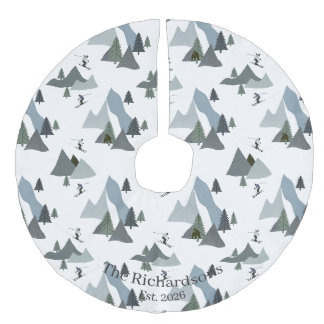 Jupon De Sapin Imitation Lin Noël montagne de ski d'hiver scandinave personnali
