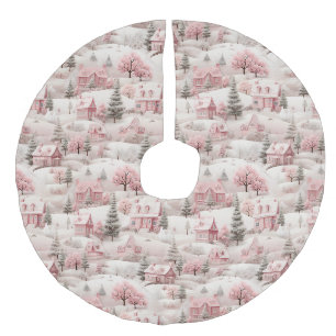 Jupon De Sapin Imitation Lin Noël rose vintage