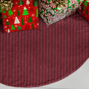 Jupon De Sapin Imitation Lin Rouge Bourgogne Rayure Fine