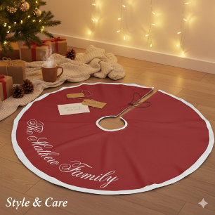 Jupon De Sapin Imitation Lin Tapis de Noël personnalisé rouge dramatique pour a