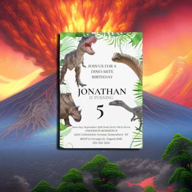 Jurassic Dinosaures jungle Invitation (Bring your dream party to life with our selection of quality Dinosaur themed party supplies )
