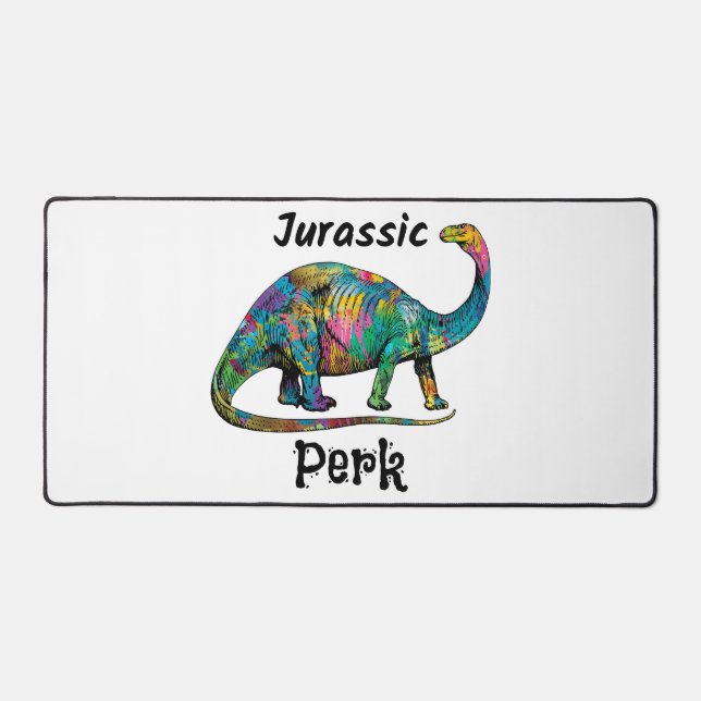 Jurassic Perk Dinosaure Coloré Blanc (Recto)