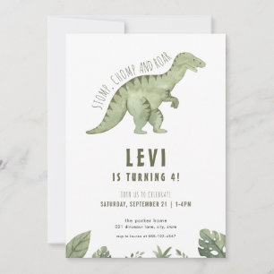 Jurassic T-Rex Boy Dinosaur Invitation Anniversair